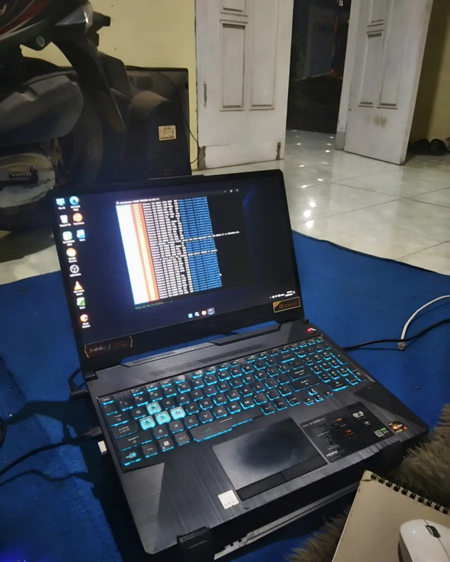 Uji performa laptop gaming setelah perbaikan